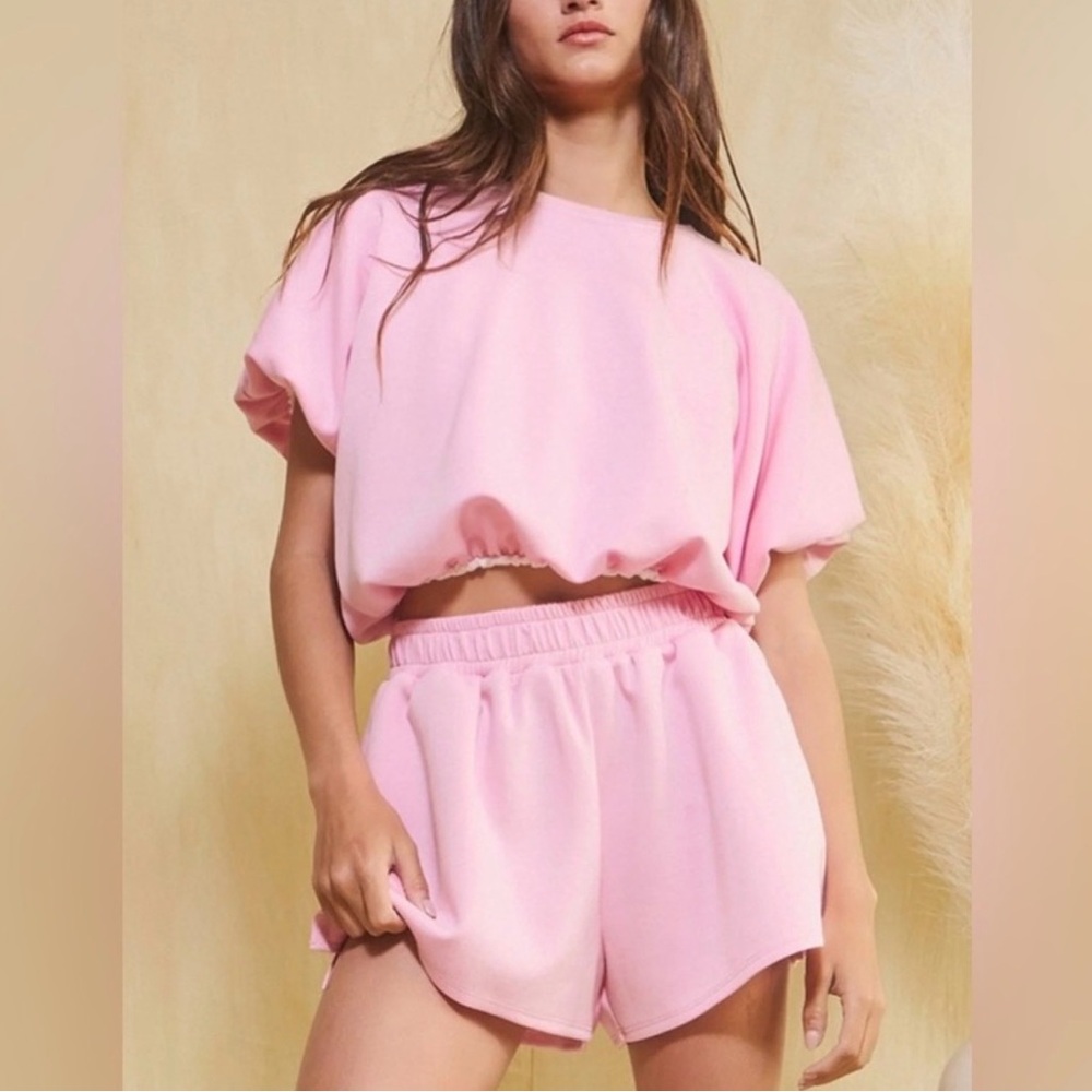 BUCKETLIST Pink Two-Piece Lounge Set